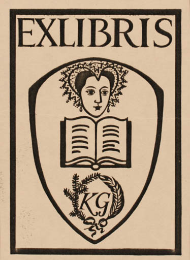 Exlibris by Fleur Brofos Asmussen from Denmark for ? ? - Book Monogram 