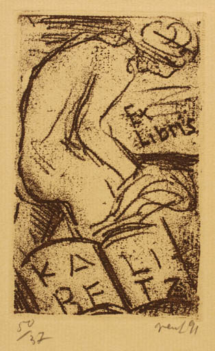 Exlibris by Hans Venter from Germany for ? ? - Book Woman 