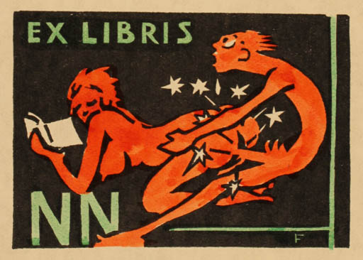 Exlibris by Kornel Revesz from Hungary for ? ? - Erotica 