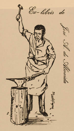 Exlibris by P. Lopez from Portugal for Jose Augusto De Almedia - Working Man 