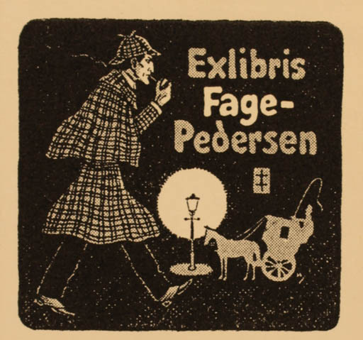 Exlibris by Henry Lauritzen from Denmark for Fage Pedersen - Working Man 