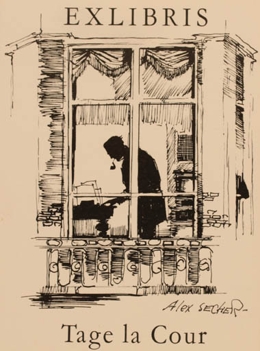Exlibris by   from Denmark for Tage La Cour - Man 