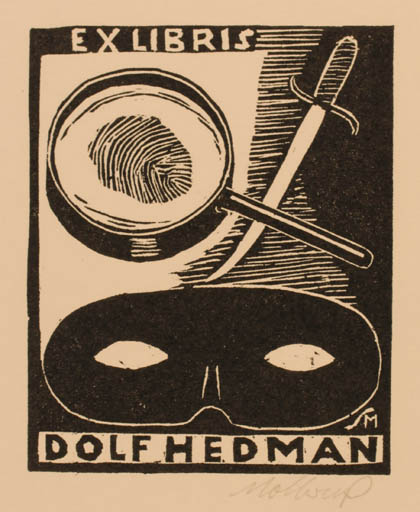 Exlibris by Svend Aage Mollerup from Denmark for Dolf Hedman - 