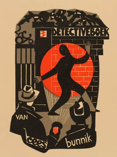 Exlibris by Jan Battermann from Netherland for Cees Bunnik - 