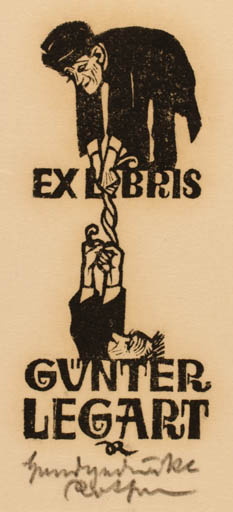 Exlibris by Richard Rother from Germany for Günter Legart - Law 