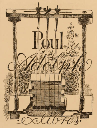 Exlibris by Mads Stage from Denmark for Poul Adolph - Working Book 