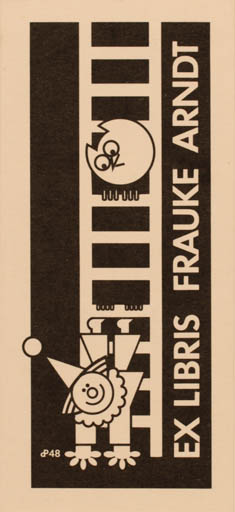 Exlibris by Per Christensen from Denmark for Frauke Arndt - Theater/Cirkus 