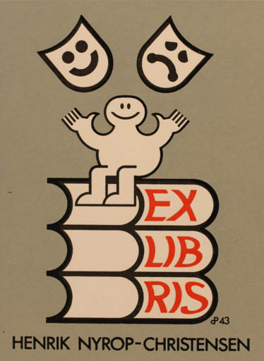 Exlibris by Per Christensen from Denmark for Henrik Nyrop-Christensen - Book Theater/Cirkus 