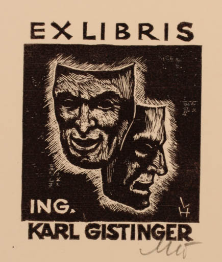 Exlibris by Leopold Hoffmann from Austria for Karl Gistinger - 