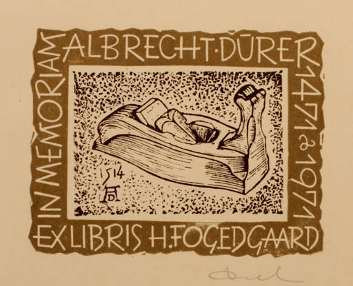 Exlibris by Zbigniew Dolatowski from Poland for Helmer Fogedgaard - 