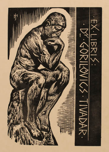 Exlibris by Jozsef Menyhart from Hungary for Dr. Gorilovics Tivadar - Art 