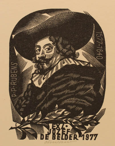 Exlibris by Vojtech Cinybulk from Czechoslovakia for ? ? - Portrait 