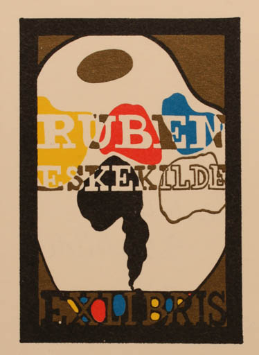 Exlibris by Elisabeth Eskekilde from Denmark for Ruben Eskekilde - Art 