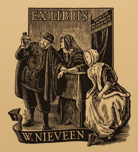 Exlibris by J.C. Maas from Netherland for W. Nieveen - Group 