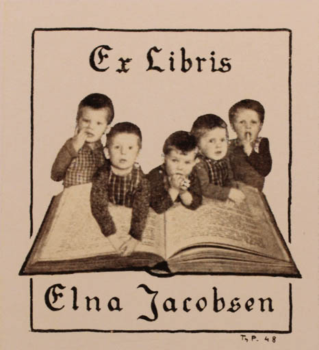 Exlibris by Thomas Pedersen from Denmark for Elna Jacobsen - Child Book 