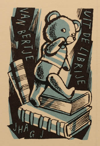 Exlibris by Vojtech Cinybulk from Czechoslovakia for Donche Van Bertje - Book 