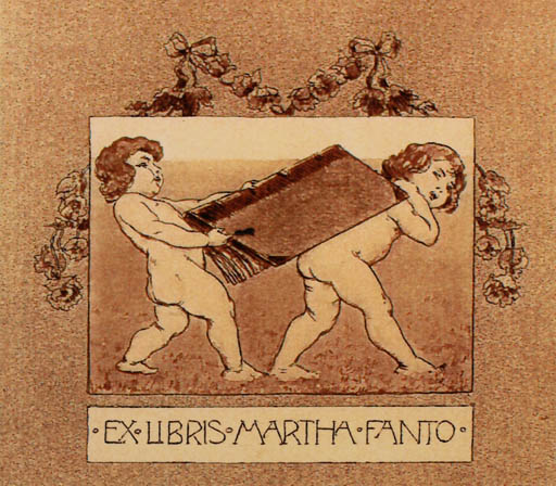 Exlibris by L. Fanto from Germany for Martha Fanto - Child Book 