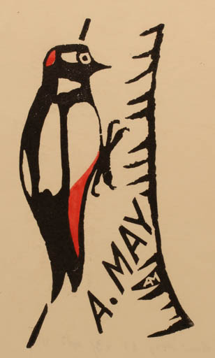 Exlibris by Annie May from Denmark for Annie May - Bird 