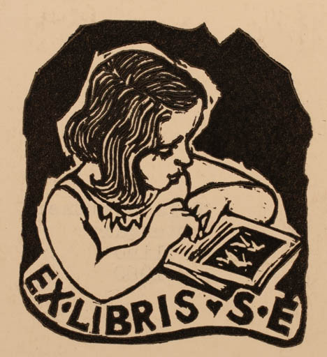 Exlibris by Bèla Stettner from Hungary for Èva Stettner - Child 