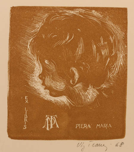 Exlibris by Virgilio Tramontin from Italy for Piera Maria - Child 