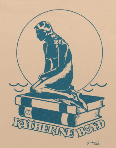 Exlibris by   from Denmark for Kathrine Boyd - Book Mermaid 