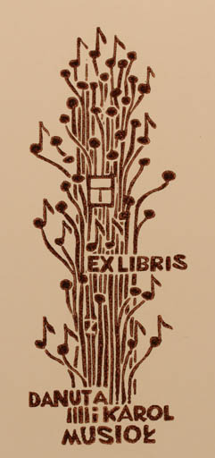 Exlibris by Zbigniew Jozwik from Poland for ? ? - Music 