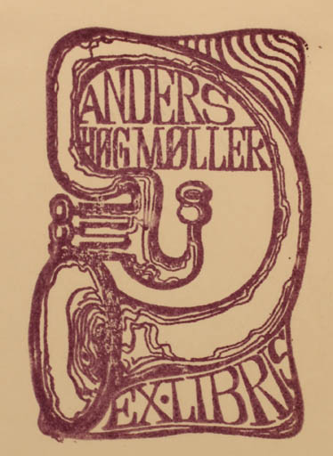 Exlibris by Ulla Møller from Denmark for Anders Høg Møller - Music 