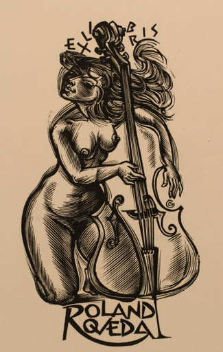 Exlibris by   from Belgium for Roland Roveda - Woman Music 