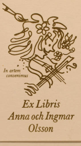 Exlibris by ? ? from Sweden for Anna och Ingmar Olsson - Music 