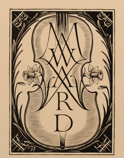 Exlibris by Joan Hassall from Great Britain for Max Ward - Music 