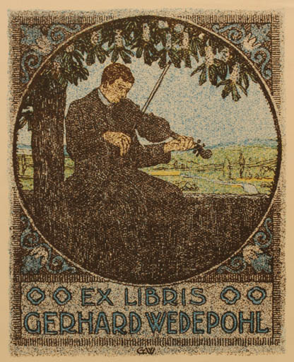Exlibris by Gerhard Wedepohl from Germany for Gerhard Wedepohl - Music 