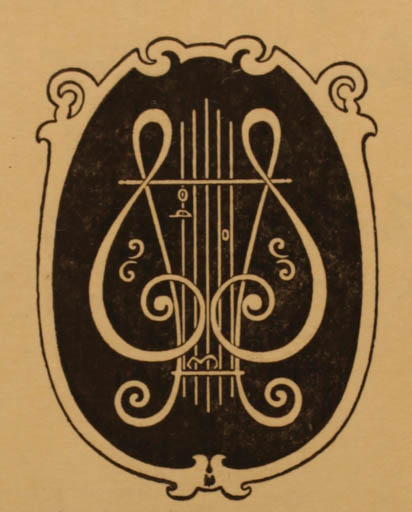 Exlibris by Vilhelm Bruun from Denmark for Emil Selmar - Music 