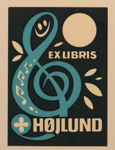 Exlibris by Walter Lehmann from Denmark for ? Højlund - Music 