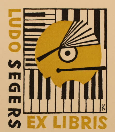 Exlibris by Ladislav J. Kaspar from Czech Republic for Ludo Segers - Music 