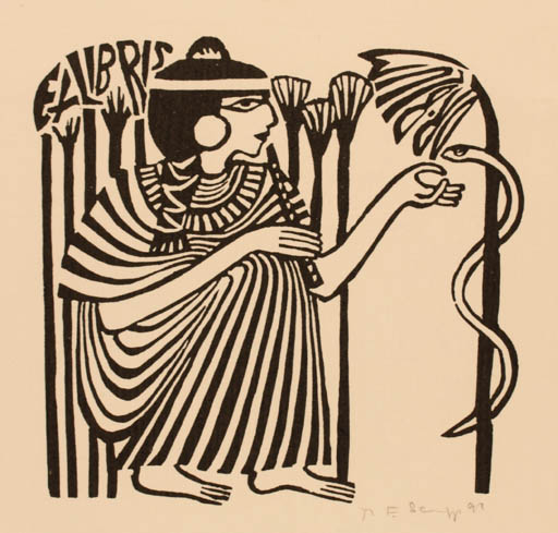 Exlibris by ? ? from Unknown for Dr. Gernot Blum - Mythology 