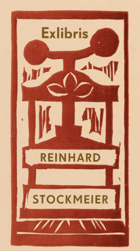 Exlibris by Johs. Feige from Germany for Reinhard Stockmeier - Printing technique 