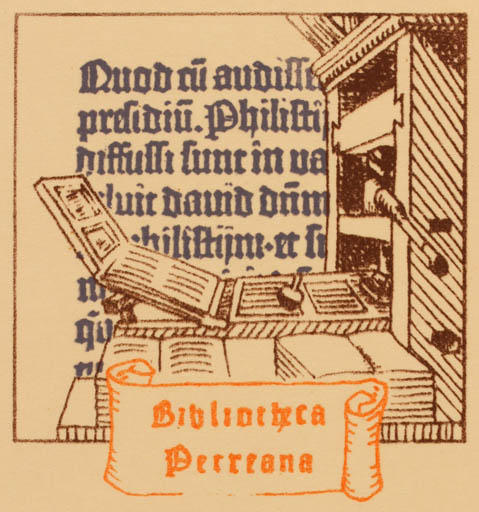 Exlibris by Peter F. Hosokawa from Japan for bibliotheca Perreana - Printing technique 