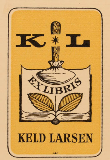 Exlibris by Jörgen Brockdorff-Nielsen from Denmark for Keld Larsen - Printing technique 