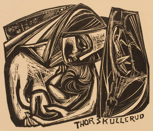 Exlibris by Ru van Rossem from Netherland for Thor Skullerud - 