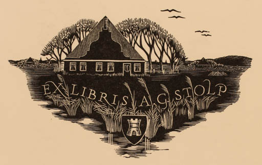 Exlibris by M. A. Pot-van Regteren Altena from Netherland for A. G. Stolp - Scenery/Landscape 