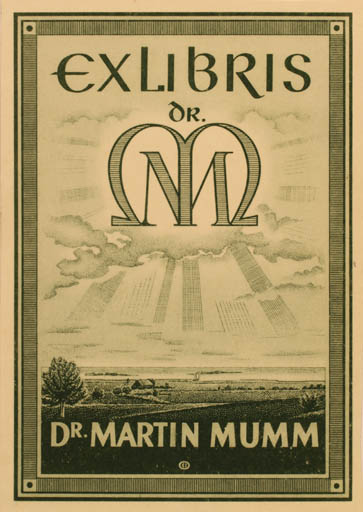 Exlibris by Charles G. Behrens from Netherland for Dr. Martin Mumm - Scenery/Landscape 