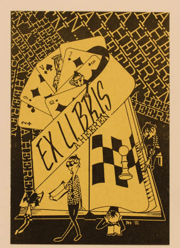 Exlibris by Roland Heeren from Netherland for Agatha Heeren - Sport/game 