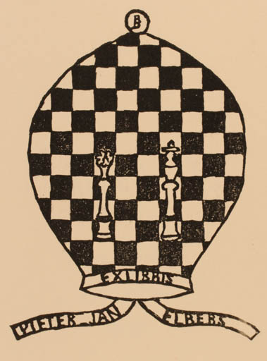 Exlibris by S. Bogaert from Belgium for Pieter Jan Elbers - Sport/game 