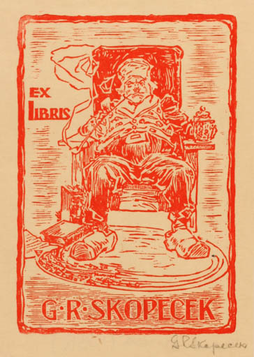 Exlibris by G. R. Skopecek from USA for G. R. Skopecek - 