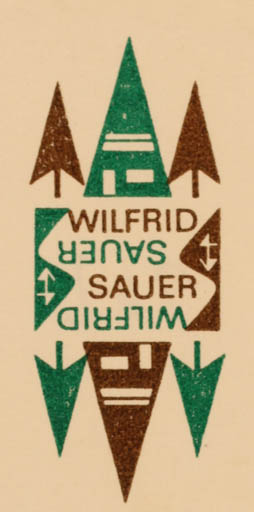 Exlibris by Gerhard Tag from Germany for Wilfrid Sauer - 