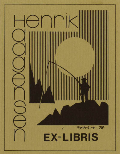 Exlibris by ? Gjørsig from Denmark for Henrik Haagensen - Hobby Man 
