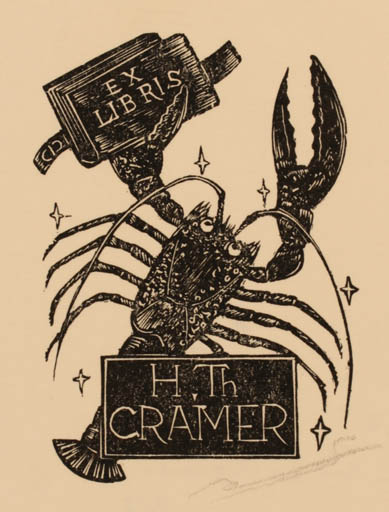 Exlibris by C. M. W. Cramer from Netherland for H. Th. Cramer - Fauna 