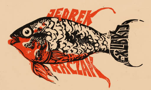 Exlibris by Klemens Raczak from Poland for Jedrek Raczak - Fish 
