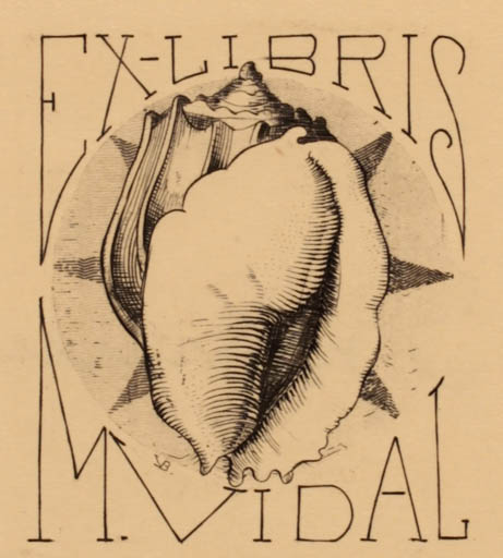 Exlibris by Vicente Beltran from Spain for M. Vidal - Maritime 