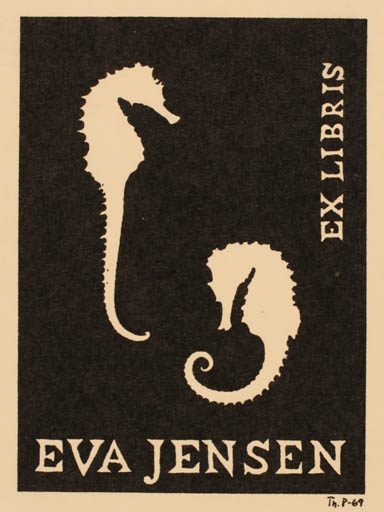 Exlibris by Thomas Pedersen from Denmark for Eva Jensen - Fauna 